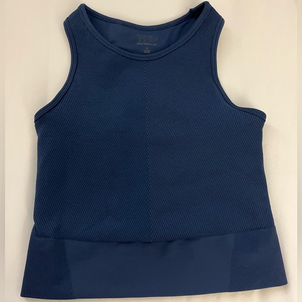 Abercrombie & Fitch YPB Seamless Core Ribbed Scuba Tank - Navy Blue